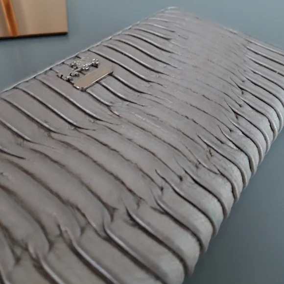 Coach Metallic Gray Women's Wallet - Picture 11 of 11